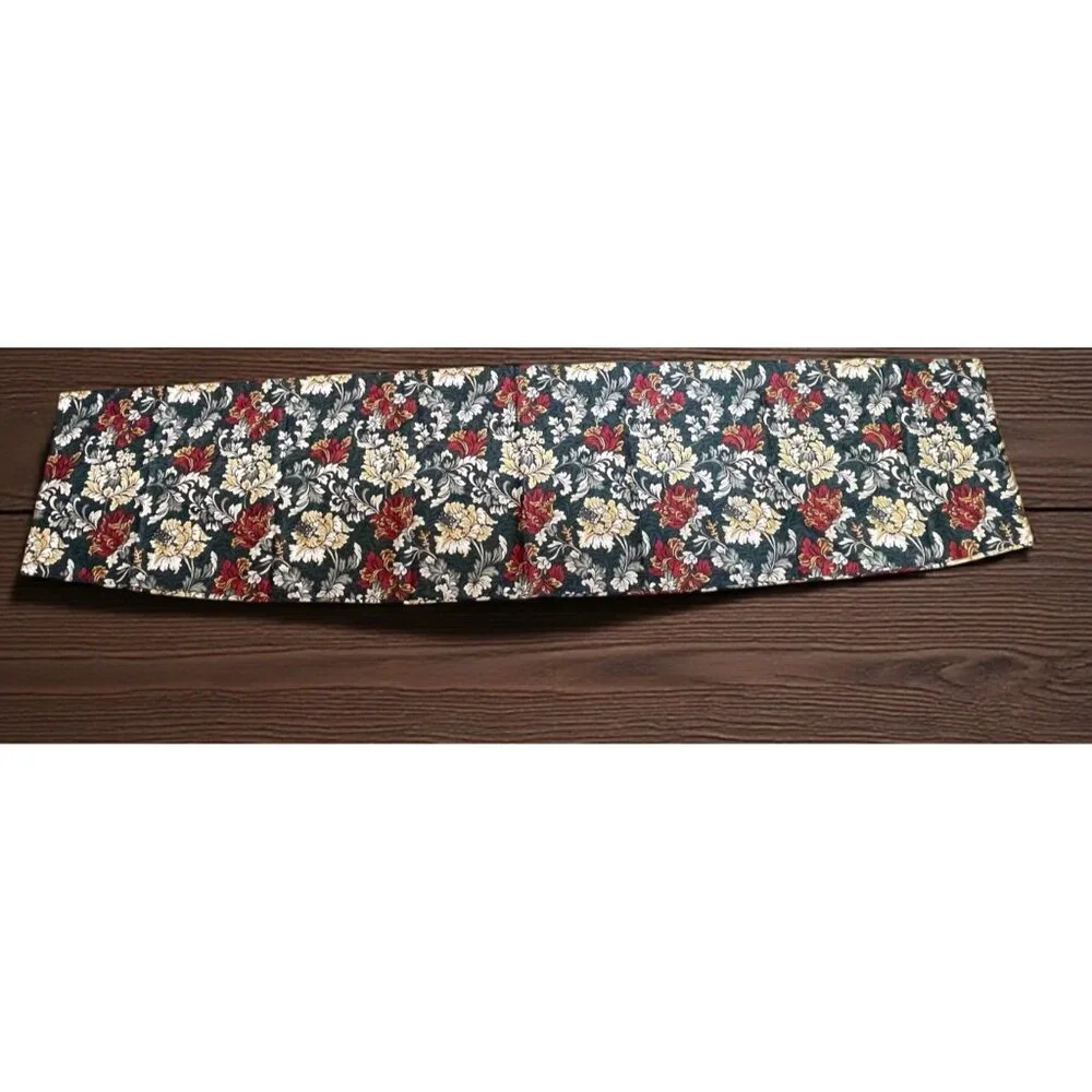BILTMORE Green & Colorful Floral Patterned Valance Curtain